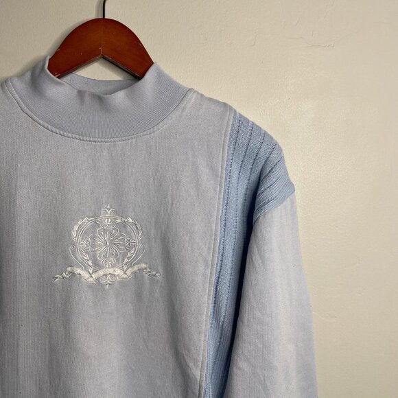 90’s Vintage blue sweatshirt with embroidered logo size small - Picture 4 of 7